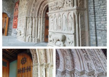 Figura 5: Portada de pedra entalhada da Igreja do Monastério de Santa Maria de Ripoll, século XI.