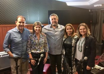 Itamar Cavalli, Ana Lubi, Kako Ribas, Maria Inês e jornalista Simone Bobsin.