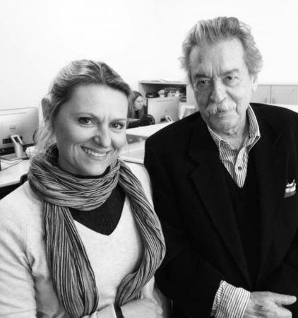 Simone Bobsin com o arquiteto Paulo Mendes da Rocha