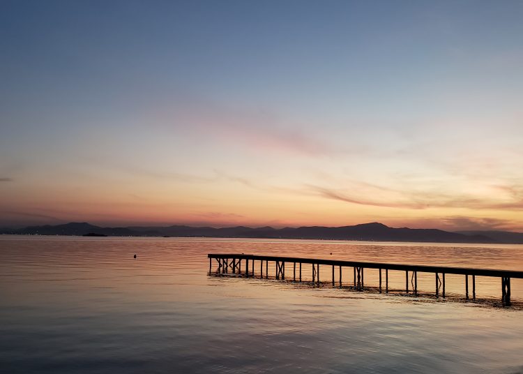 as cores do por do sol