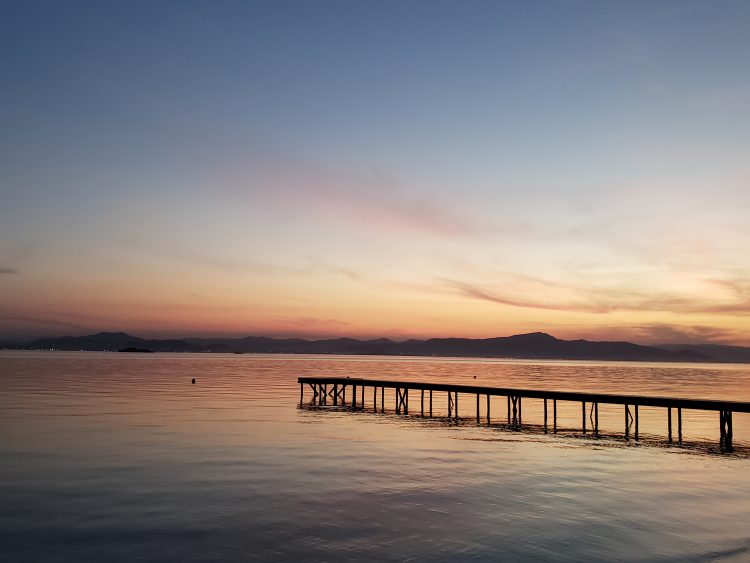 as cores do por do sol