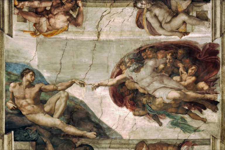 Michelangelo. A Criação de Adão, 