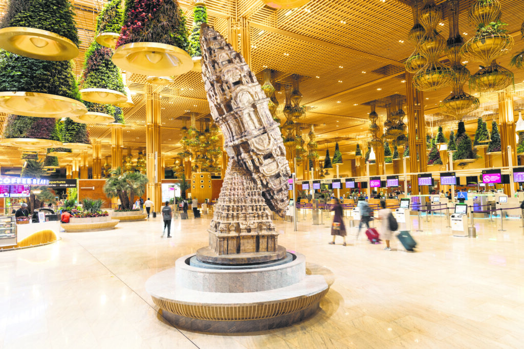 Aeroporto internacional de Bangalore na Índia, iluminação