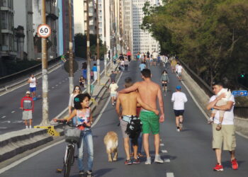 Minhocão, em São Paulo, é um dos movimentos abordados pelo professor Guilherme Wisnik em sua palestra no Congresso Brasileiro de Arquitetos Região Sul. Foto Felipe Morozini publicada no Anuário ArqSC 2018